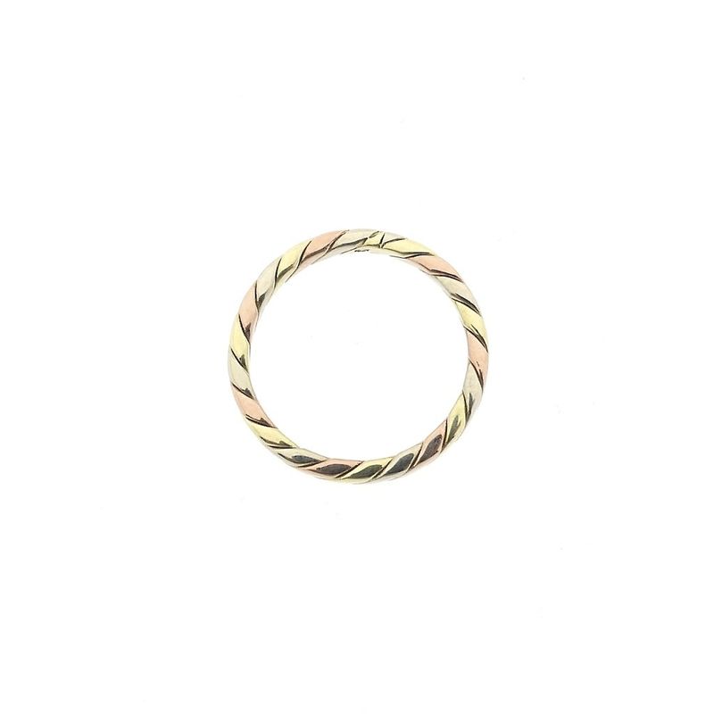 Image 5 of Tricolor gold twisted sliding ring
