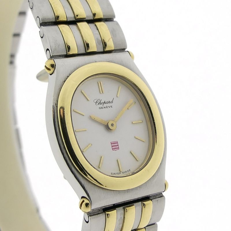 Image 3 of Chopard Monte Carlo; Vintage goud/stalen dames horloge