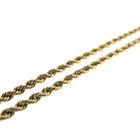 Image 5 of Two-tone gold twisted link necklace | 45 cm