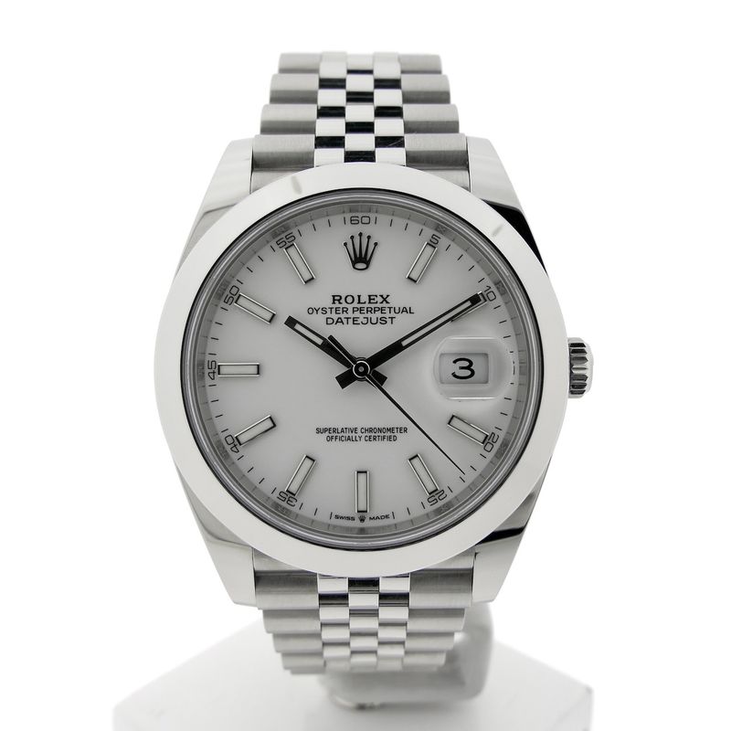 Image 1 of Rolex Datejust 41mm 'White Stick Dial' 126300; Automatic men's watch