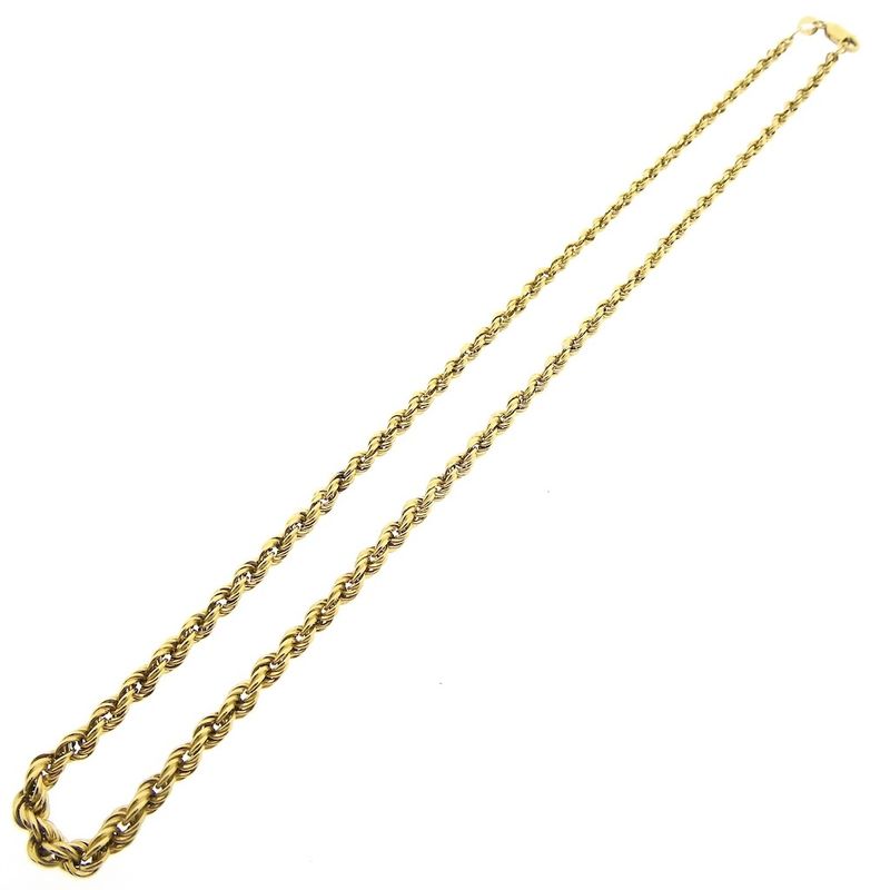 Image 8 of Gold twisted link necklace | 48 cm