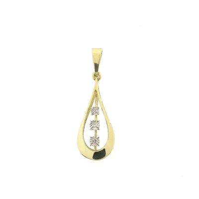 Image 1 of Gold pendant with diamond; 0.03 ct.