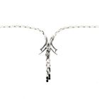 Afbeelding 4 van Witgouden ketting met vaste hanger; Saffier