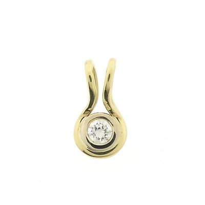 Image 1 of Gold pendant with diamond | 0.18 ct.