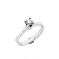 White Gold Solitaire Ring with Diamond; 0.28 ct.