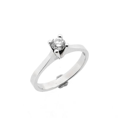 Image 1 of White Gold Solitaire Ring with Diamond; 0.28 ct.