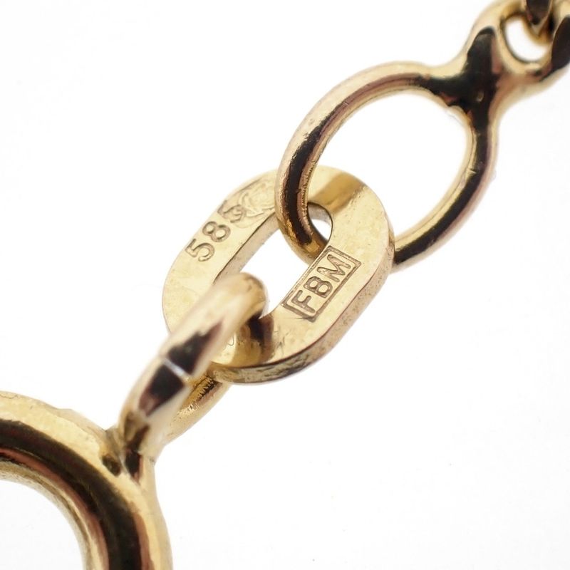 Image 9 of Gold thin gourmet link necklace | 46 cm