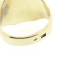 Image 5 of Gold pinky ring with blue layered stone; Men