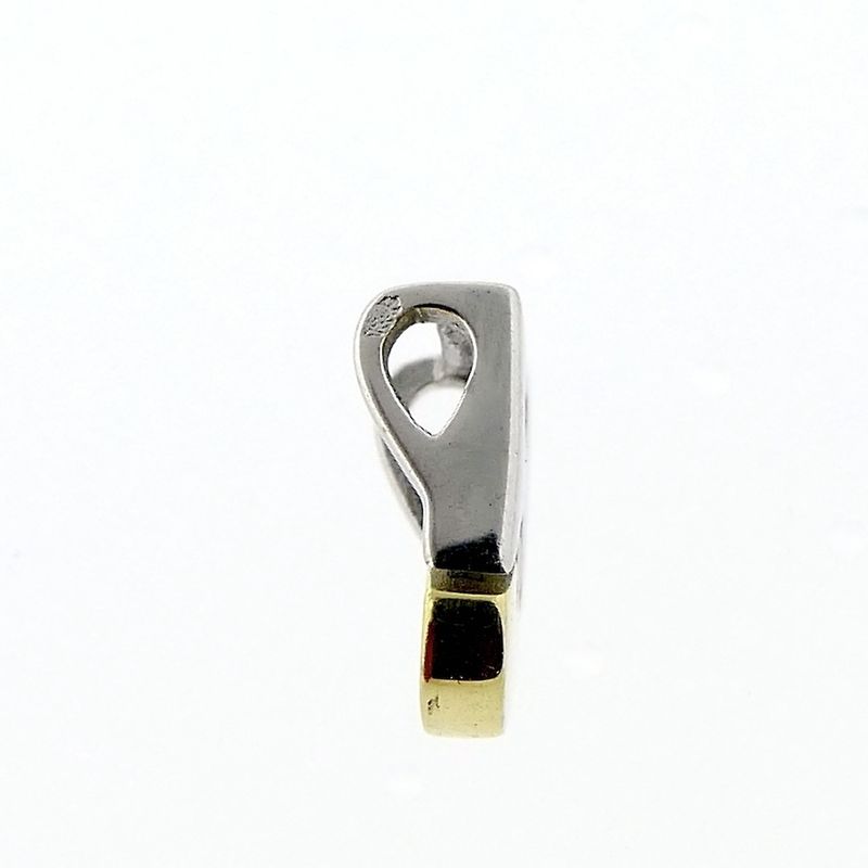 Image 4 of Two-tone gold pendant with zirconia
