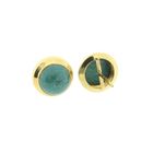 Image 8 of Gold stud earrings with turquoise
