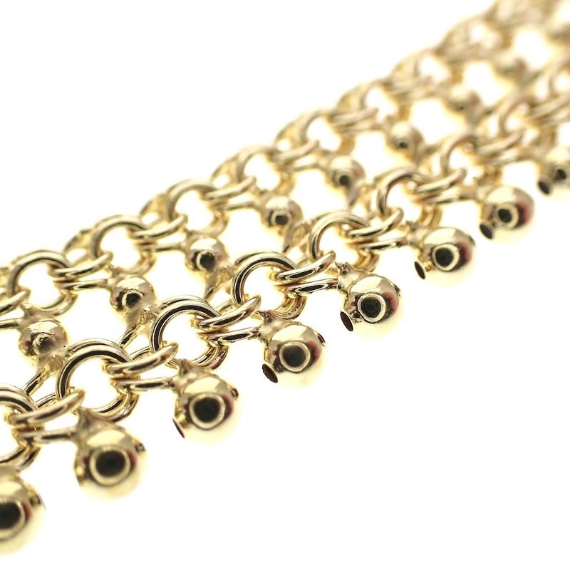 Image 7 of Vintage gold gallery wire link necklace