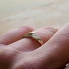 Image 7 of Two-tone gold Diamond ring with 0.08 ct diamond.