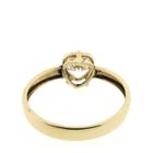 Image 7 of 9 carat solitaire ring with zirconia in heart shape