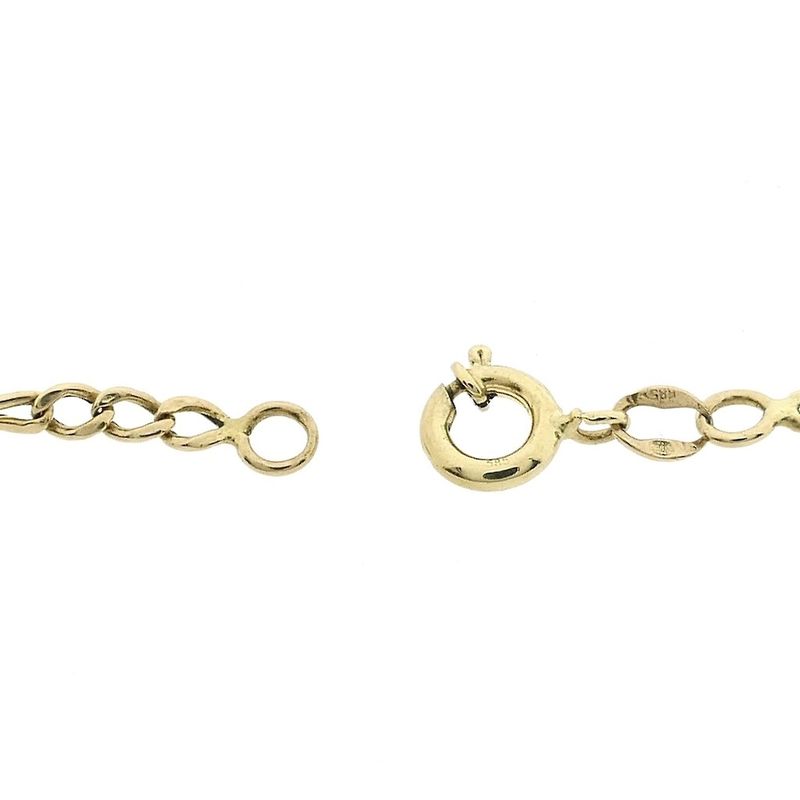 Image 4 of Gold subtle Figaro link bracelet | 21 cm