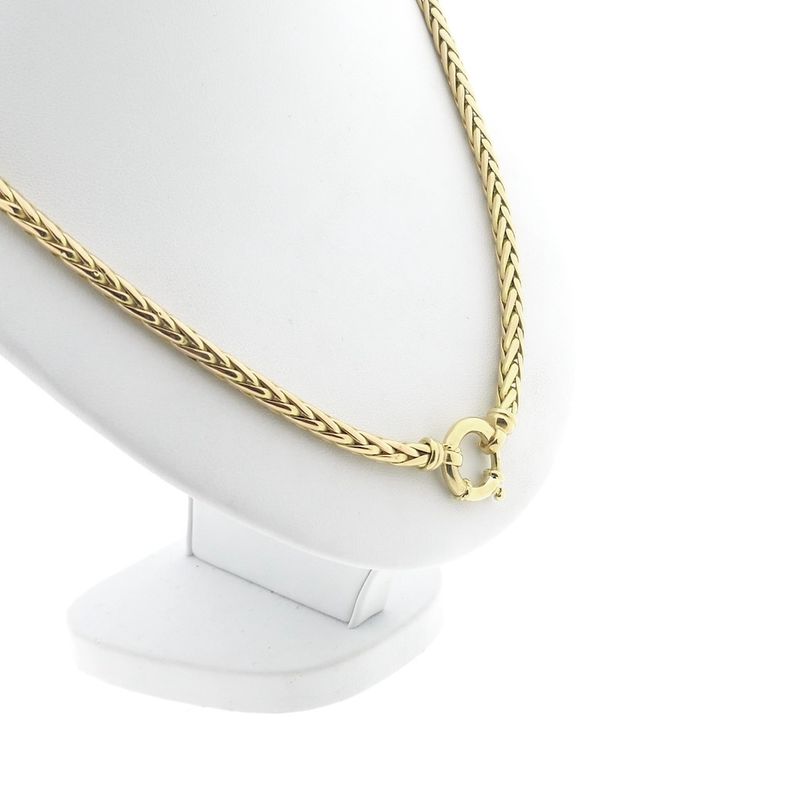 Image 3 of Gold foxtail link necklace