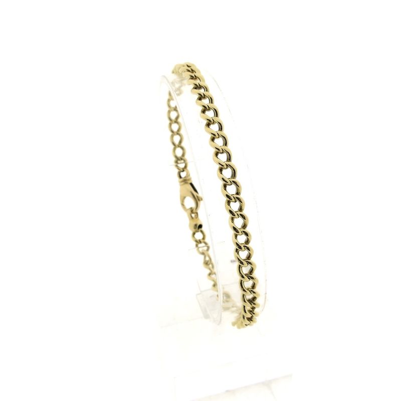 Image 1 of Solid gold gourmet link bracelet