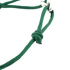 Image 5 of Forever Knots® Handmade Green Satin Bracelet with Silver Chain