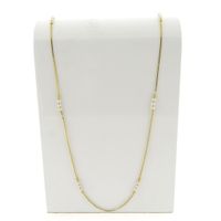 Long Venetian link necklace with pearls | 90.5 cm