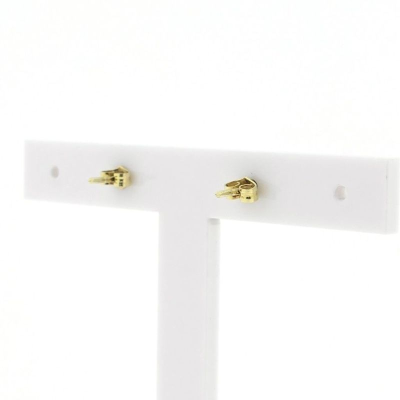 Image 4 of Gold faceted stud earrings