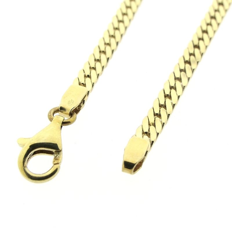 Image 8 of Gold flat gourmet link chain