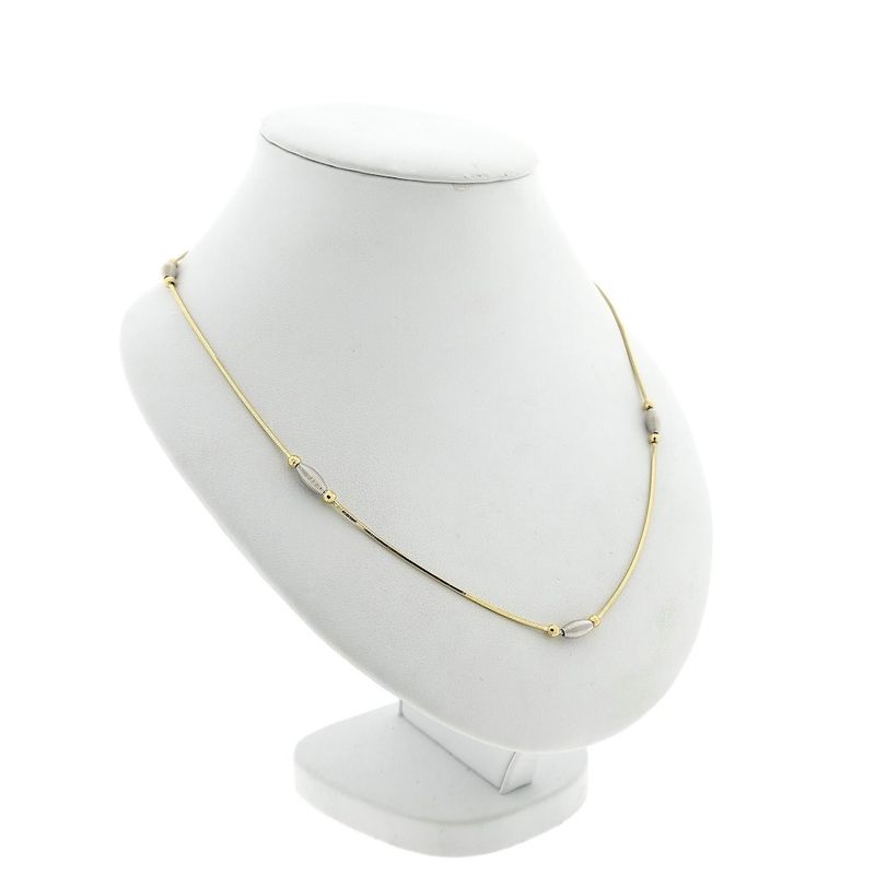 Image 3 of Two-tone gold fantasy link necklace