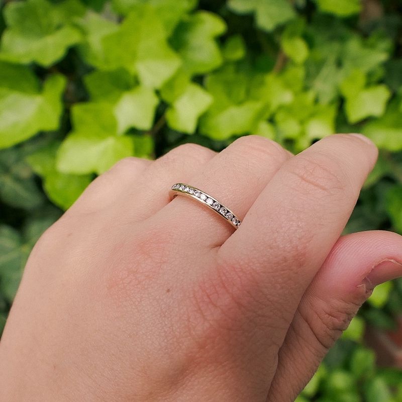 Image 8 of Gold ring with diamond; 0.27 ct.