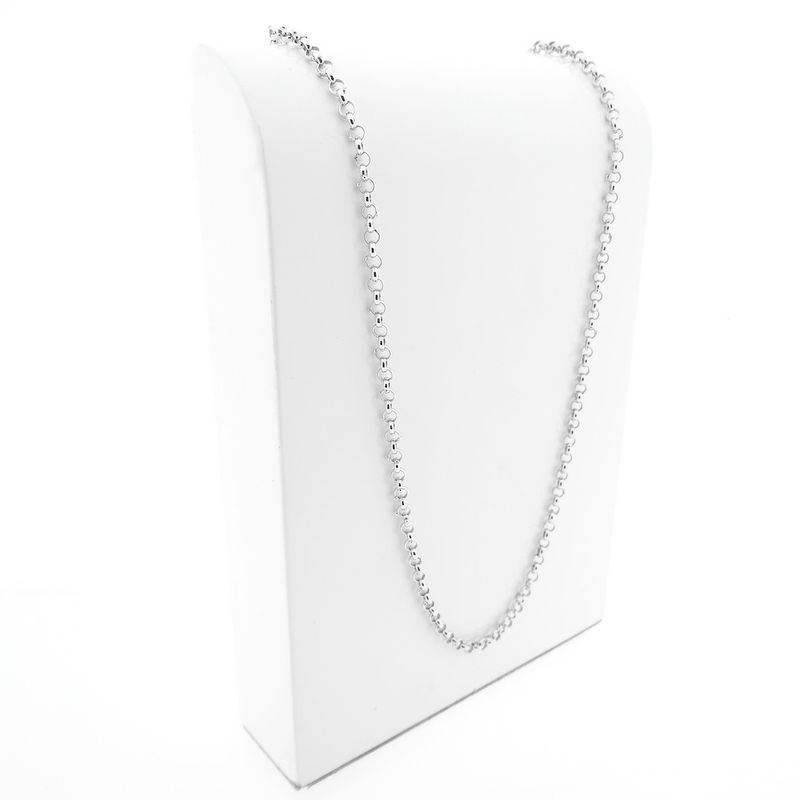 Image 3 of Silver jasseron link chain | 82 cm