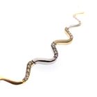 Image 6 of Gold winding necklace set with zirconia