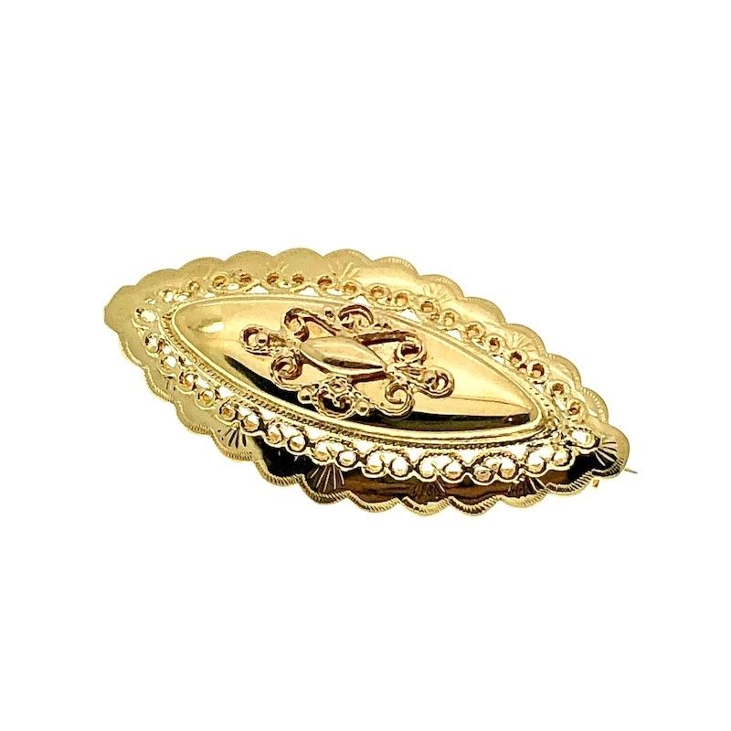 Image 1 of Antique gold oval brooch