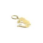 Image 2 of Gold Neptune pendant with 0.005 ct diamond.