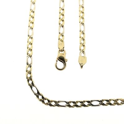 Image 1 of Two-tone gold Figaro link chain | 66 cm