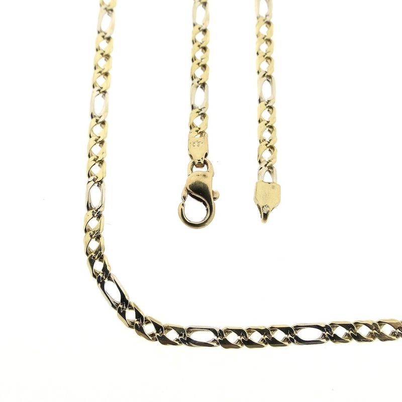 Image 1 of Two-tone gold Figaro link chain | 66 cm