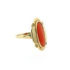 Image 4 of Vintage gold ring with red coral