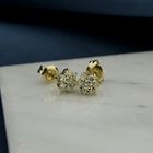 Image 6 of Gold stud earrings with diamonds; 0.75 ct.