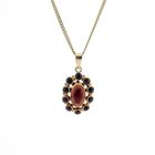 Image 6 of Vintage gold pendant with garnet stones