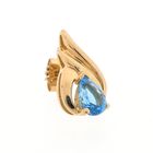 Image 4 of Gold stud earrings with topaz