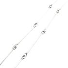 Afbeelding 10 van Zilveren staafjes schakelketting met vaste hanger | 72 cm 