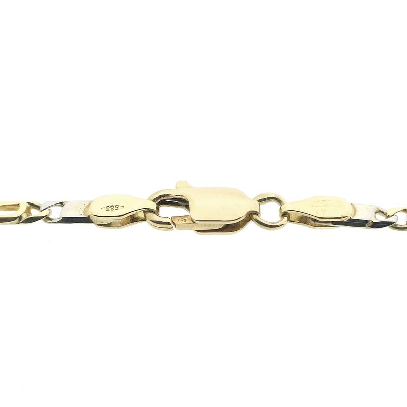 Image 5 of Two-tone gold navy link necklace | 51.5 cm