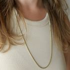 Image 8 of Gold long foxtail link chain | 71.5 cm