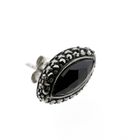 Image 6 of Silver stud earrings with marcasite and garnet