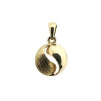 Gold yin yang pendant