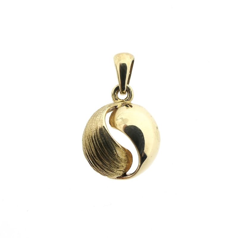 Image 1 of Gold yin yang pendant