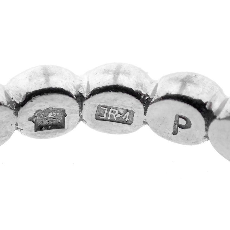 Image 8 of White gold sliding ring with balls