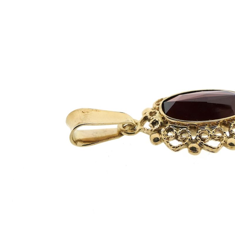 Image 5 of Vintage gold pendant with garnet