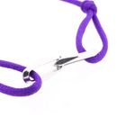 Image 4 of Forever Knots® Purple Satin Bracelet with Silver Link
