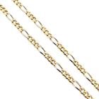 Image 6 of Two-tone gold Figaro link bracelet