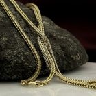 Image 2 of Gold long foxtail link chain | 71.5 cm