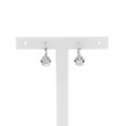 Image 1 of White gold earrings with diamond; 1.00 ct.