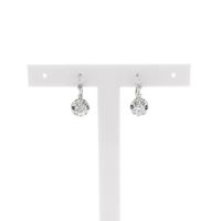 White gold earrings with diamond; 1.00 ct.