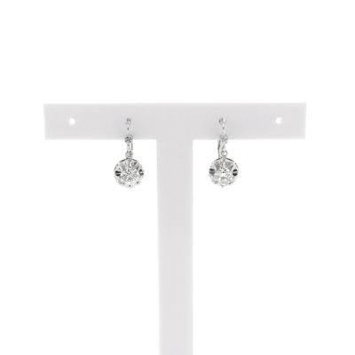 White gold earrings with diamond; 1.00 ct. Image 1 of White gold earrings with diamond; 1.00 ct.